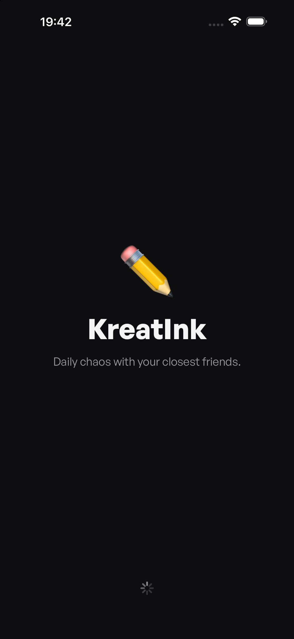 KreatInk splash screen
