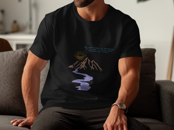 Nature Awakes T shirt (Black) - Image 2