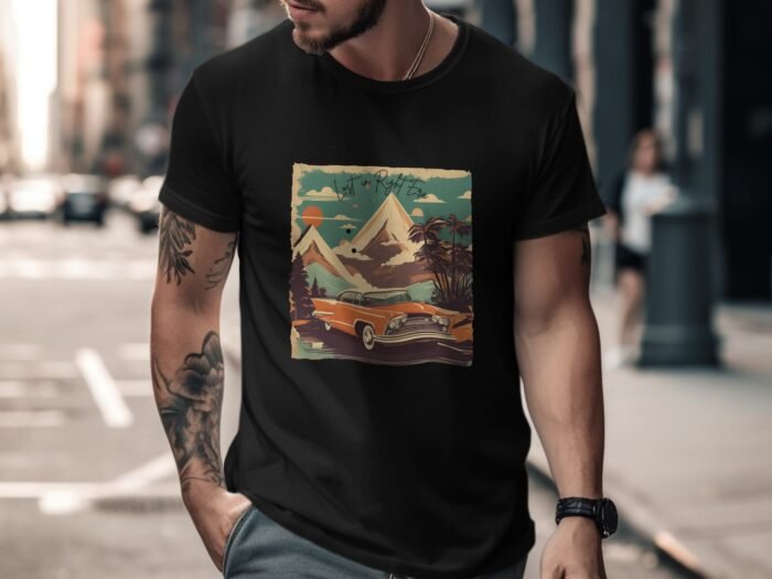 Lost in Retro Era Graphic T-Shirt (Black) - Image 3