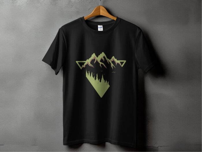 Evergreen Peaks  T shirt (Black)