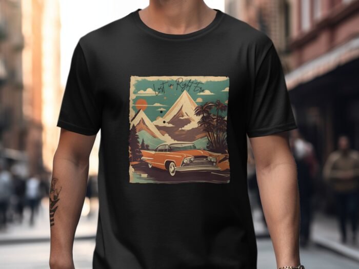Lost in Retro Era Graphic T-Shirt (Black) - Image 5