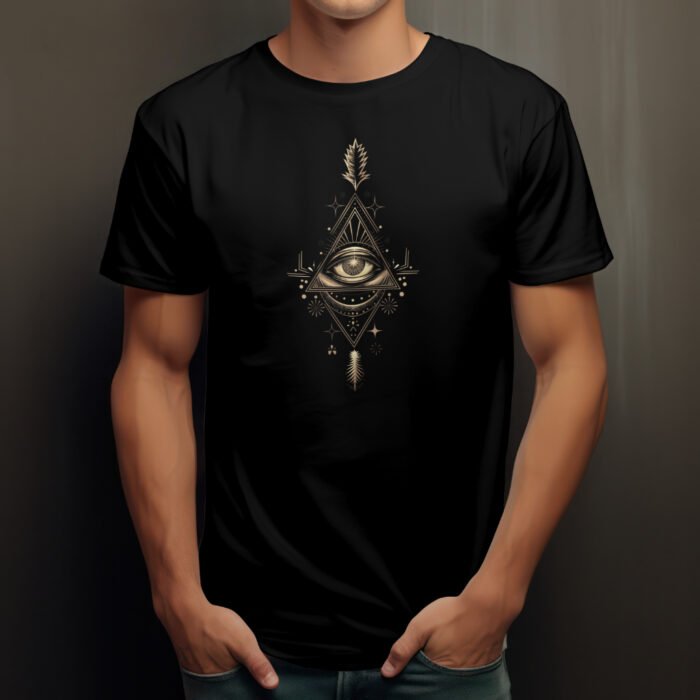 Golden Gaze: All-Seeing Eye T-Shirt - Image 3