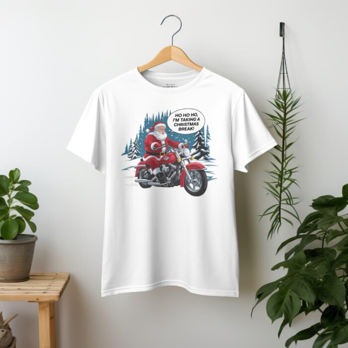 Santa's Holiday Ride Tee (White)
