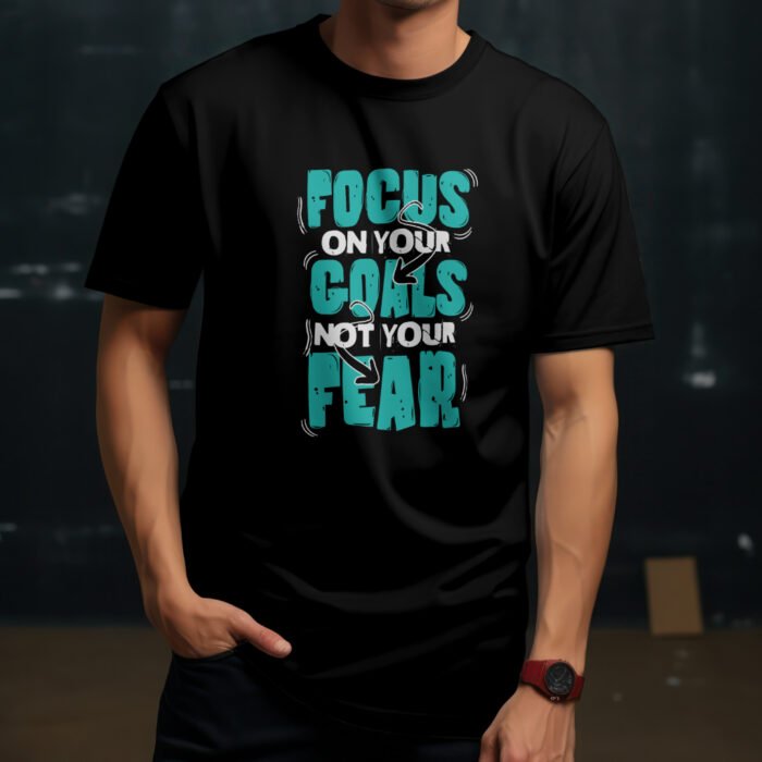 Focus On Your Goals T-Shirt – (Black) - Image 4