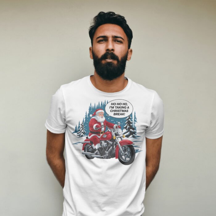 Santa's Holiday Ride Tee (White) - Image 4