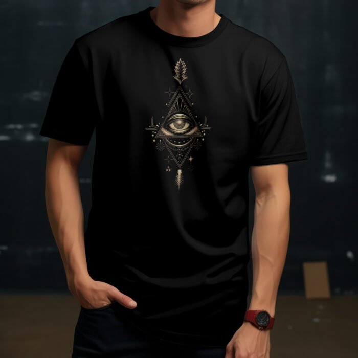 Golden Gaze: All-Seeing Eye T-Shirt - Image 4