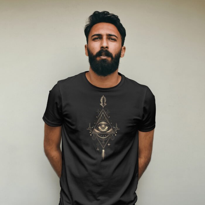 Golden Gaze: All-Seeing Eye T-Shirt - Image 2