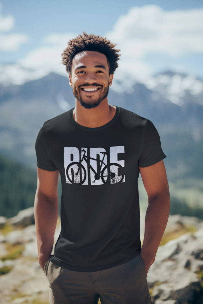 Adventure Ride: Bold Bicycle T-Shirt (Black)