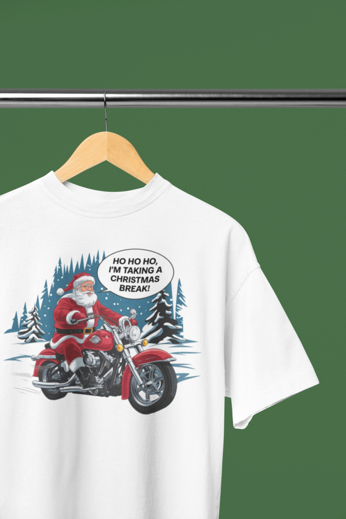 Santa's Holiday Ride Tee (White) - Image 2
